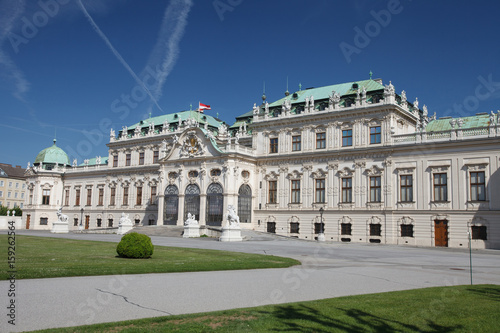 Vienna, Austria. Beautiful view of famous Schloss Belvedere summer residence for Prince Eugene of Savoy