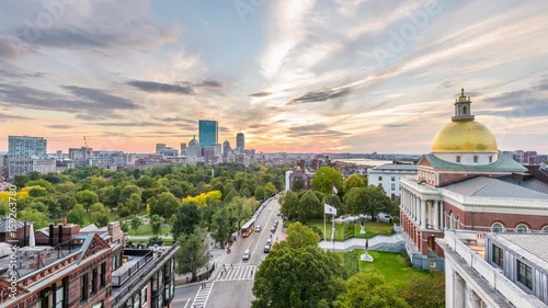 Boston, Massachusetts, USA Skyline Time Lapse.