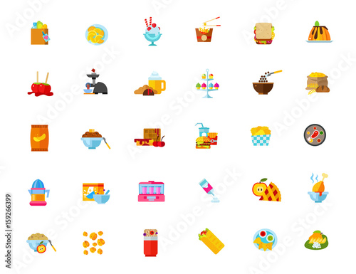 Food and drink icon set