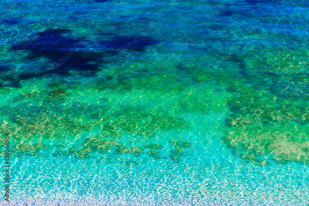 Amazing colour of water in Elba island, Italy.