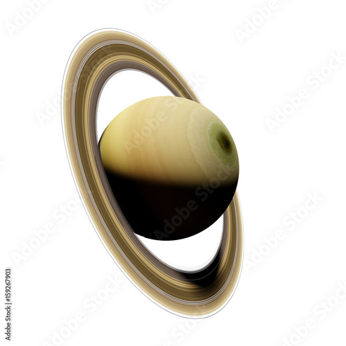 Fototapeta Naklejka Na Ścianę i Meble -  planet Saturn, isolated on white background 