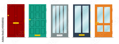 Colored doors set.