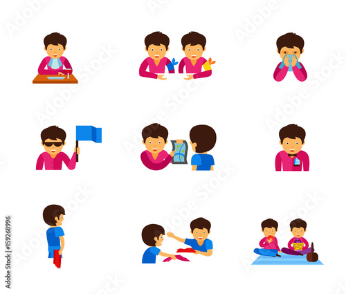 Using kerchief icon set