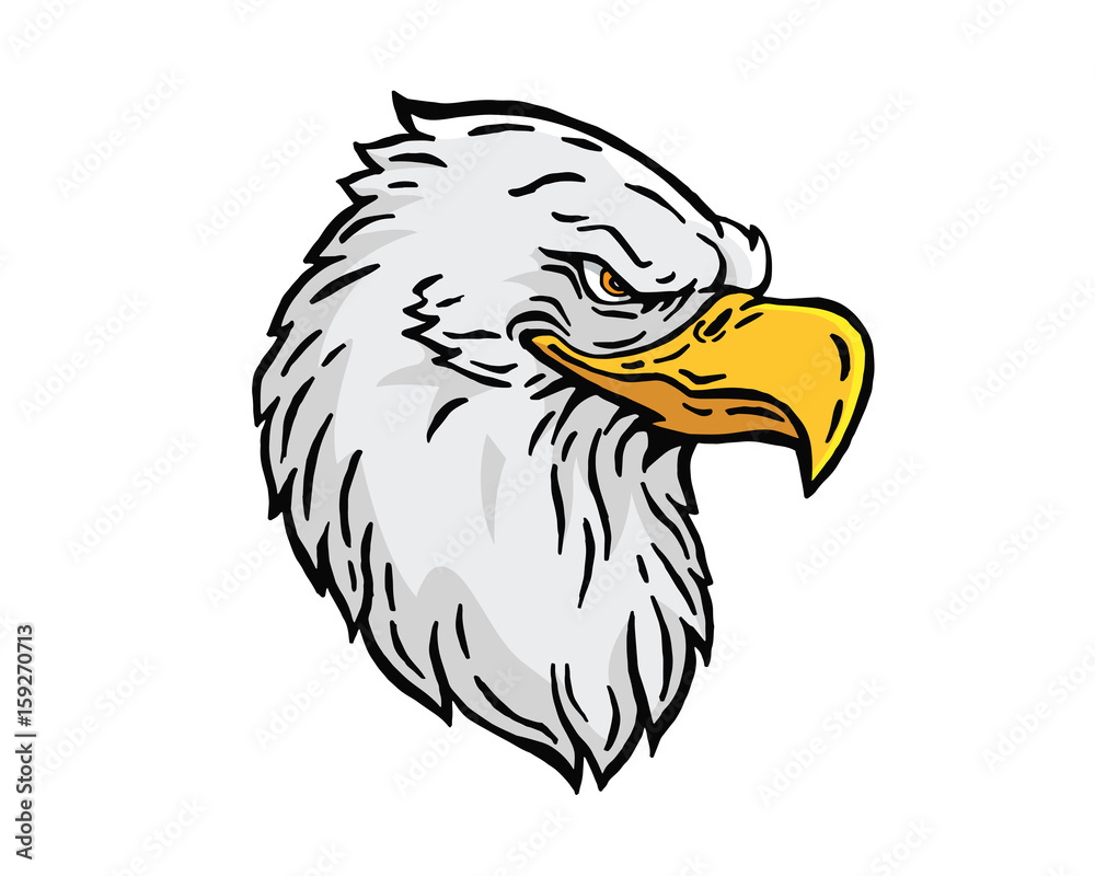 Obraz premium Leadership Animal Head Logo - American Eagle Character