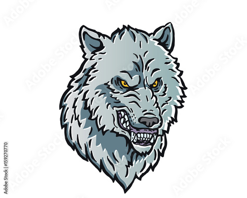 Leadership Animal Head Logo - Wolf Character