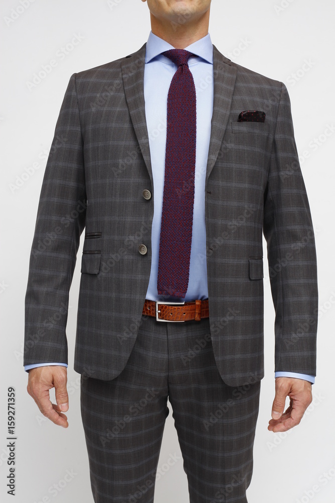 close up of man in a suit with tie and handkerchief close up of man in a suit with tie and handkerchief