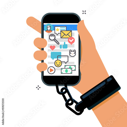 Concept of smartphone addiction.