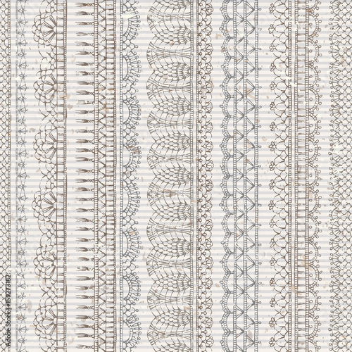Vector vintzage crochet seamless pattern.