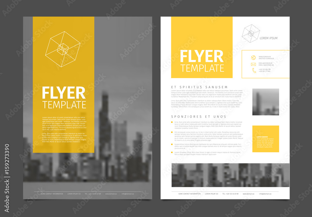 Modern brochure template flyer design vector template - obrazy, fototapety, plakaty 
