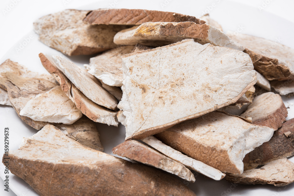 closeup the dried cassava as background closeup the dried cassava as background