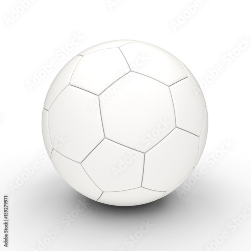3d white soccer ball