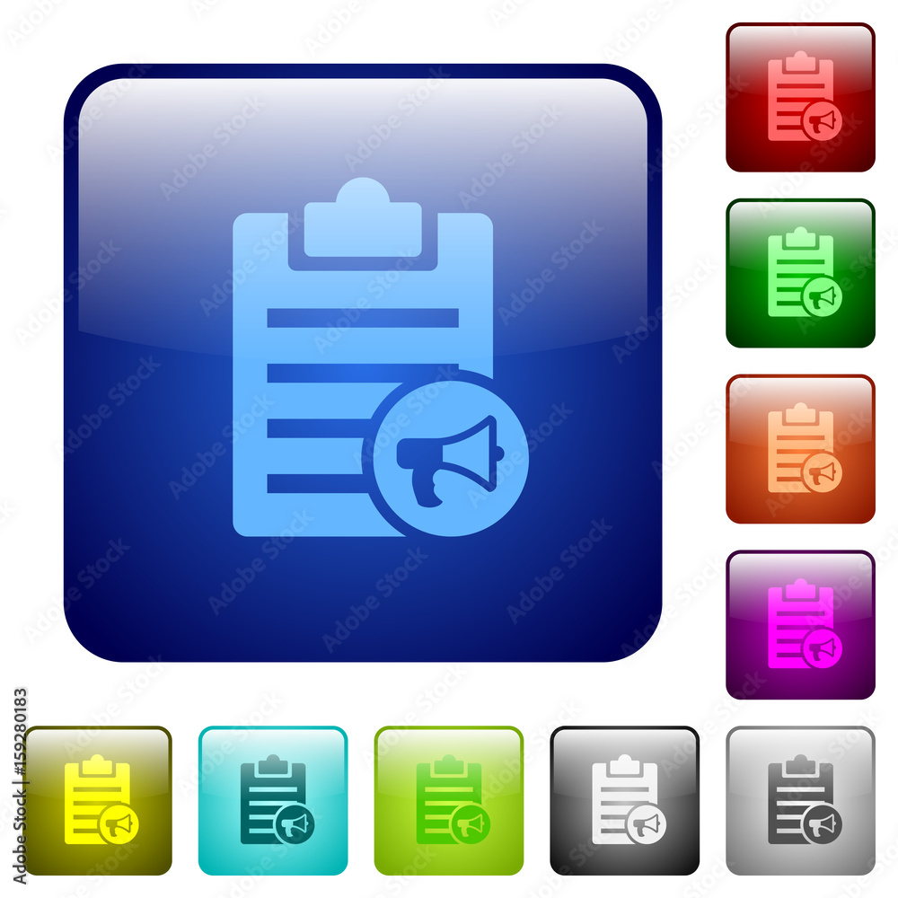 Note reading aloud color square buttons Note reading aloud color square buttons