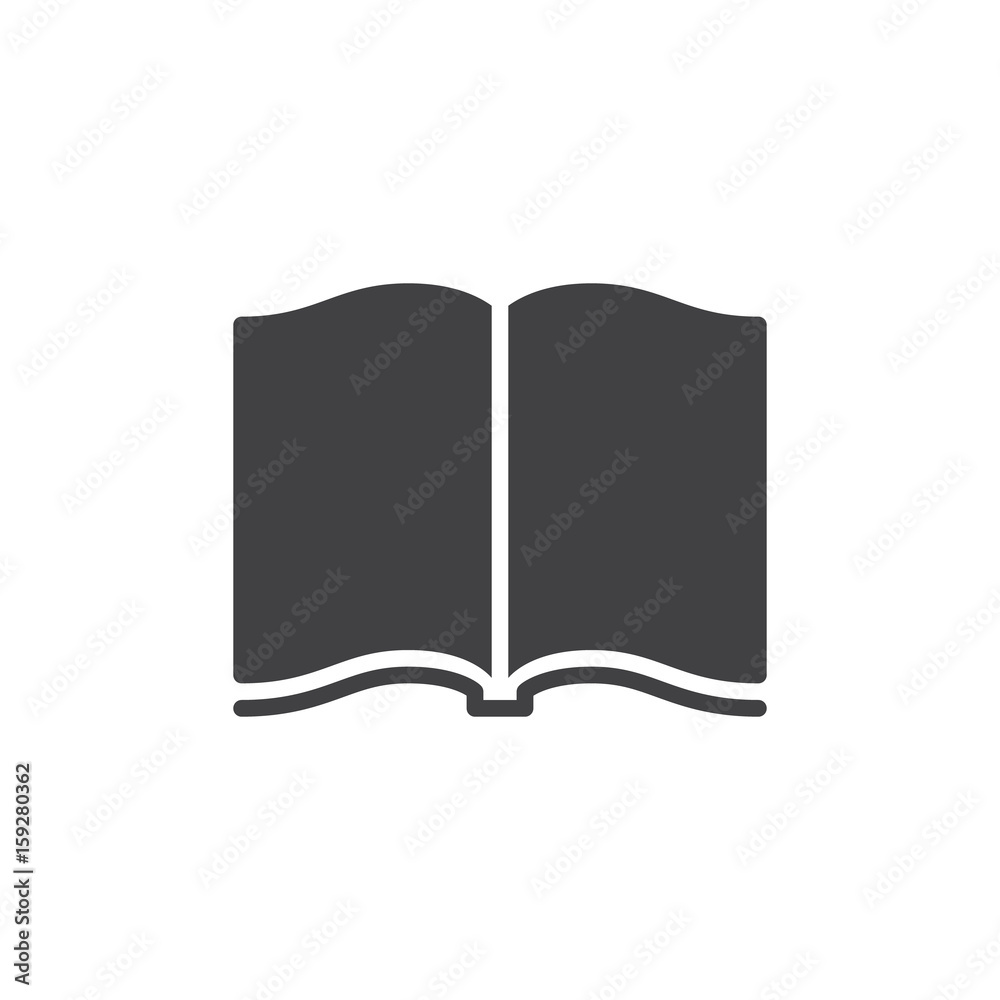 Open book icon vector, filled flat sign, solid pictogram isolated on white. Library symbol, logo illustration. Pixel perfect Open book icon vector, filled flat sign, solid pictogram isolated on white. Library symbol, logo illustration. Pixel perfect