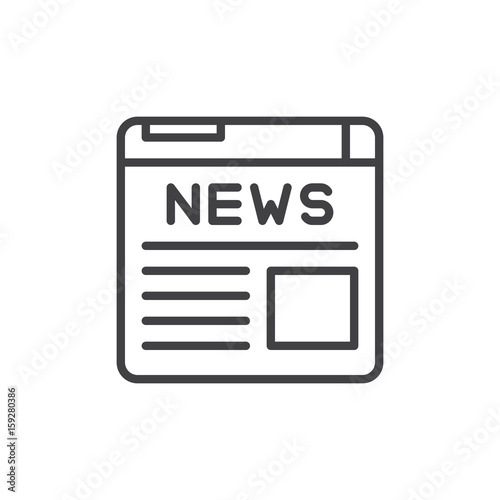News line icon, outline vector sign, linear style pictogram isolated on white. Symbol, logo illustration. Editable stroke. Pixel perfect