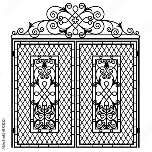 Forged iron gate