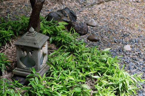 Stone lantern in the garden