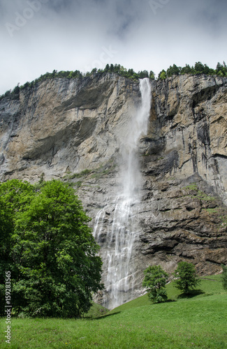 Staubbach Falls in Lauterbrunnen-Stechelberg  Switzerland