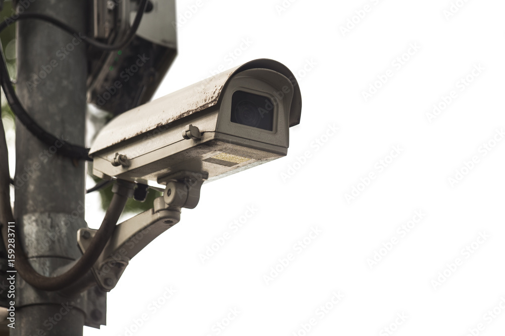 surveillance cctv camera security watching in outdoor garden park