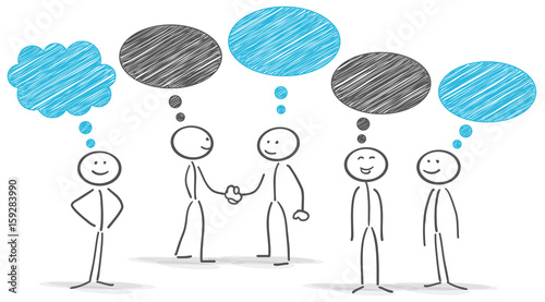 Stickman conversation communication