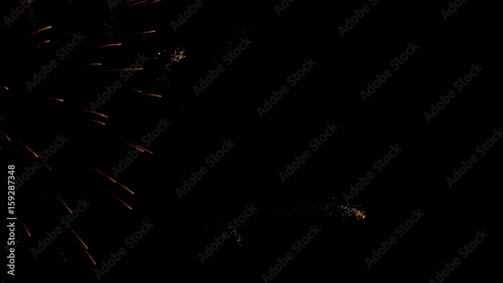 Fireworks flashing in the evening