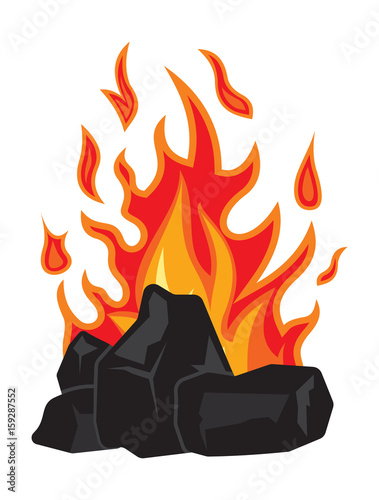 charcoal vector illustration