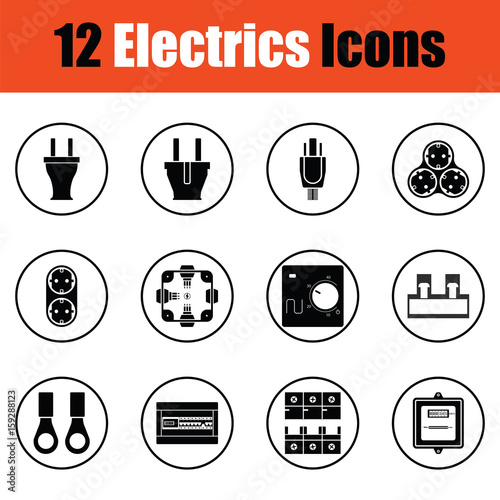 Electrics icon set