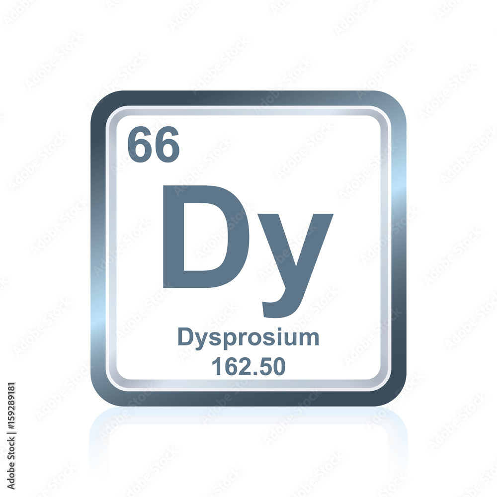 Chemical element dysprosium from the Periodic Table Chemical element dysprosium from the Periodic Table