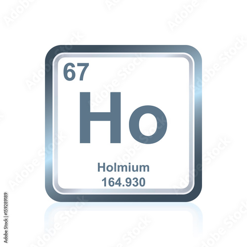 Chemical element holmium from the Periodic Table