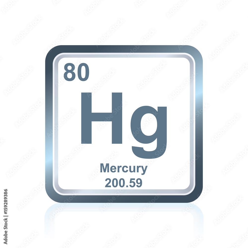Chemical element mercury from the Periodic Table Chemical element mercury from the Periodic Table