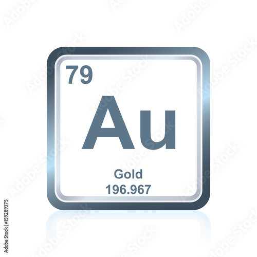 Chemical element gold from the Periodic Table