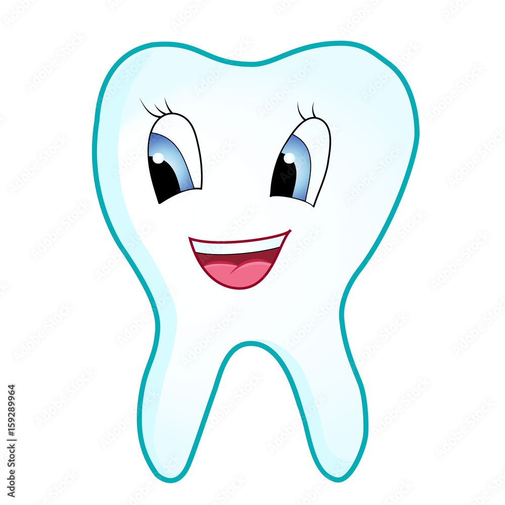 Tooth smiling icon Tooth smiling icon