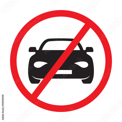 No car allowed sign vector