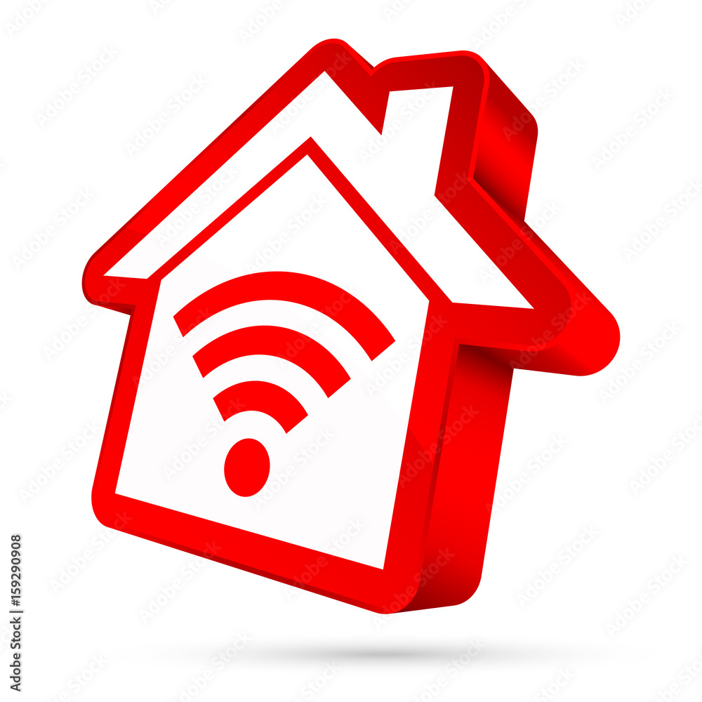Red House Icon WiFi Red House Icon WiFi