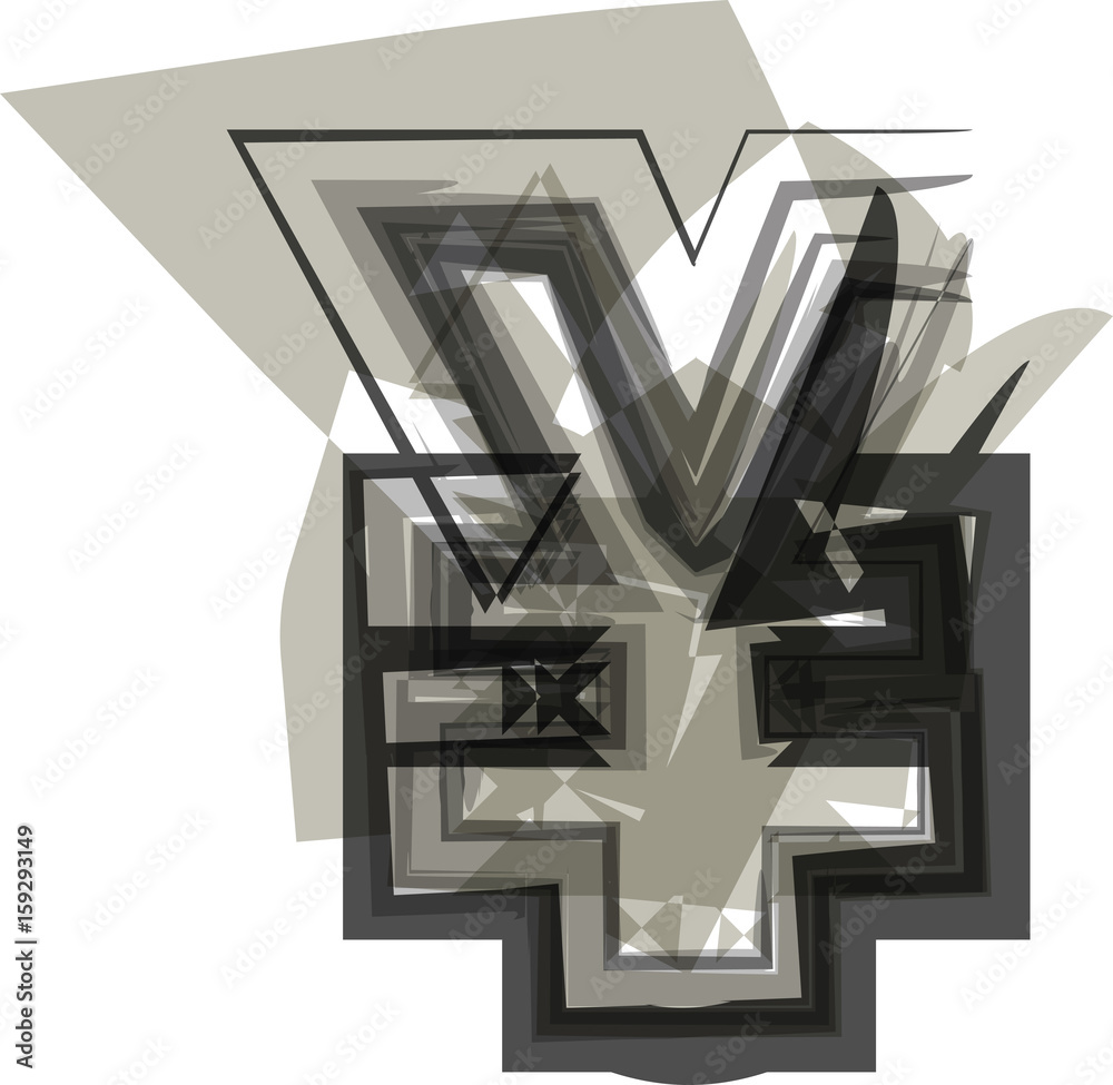 Abstract Yen Symbol Abstract Yen Symbol