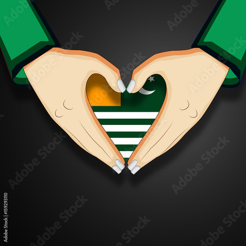 Illustration of Azad Kashmir flag