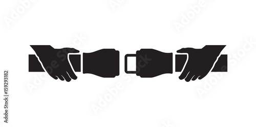 Fasten seat belt vector icon