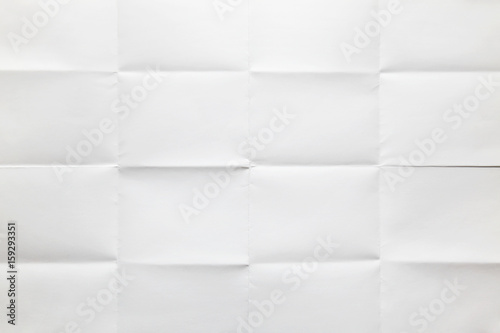 Empty sheet folded in sixteen, white glossy paper