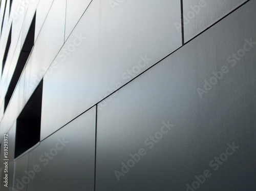 metallic cladding on modern industrial building