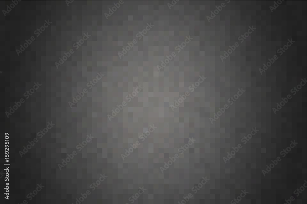 Серый абстрактный квадратный, пиксельный, мозаичный фон. Векторная иллюстрация. Stock Vector