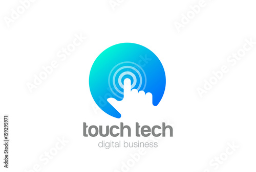 Mobile Touchscreen technology Logo vector Negative space