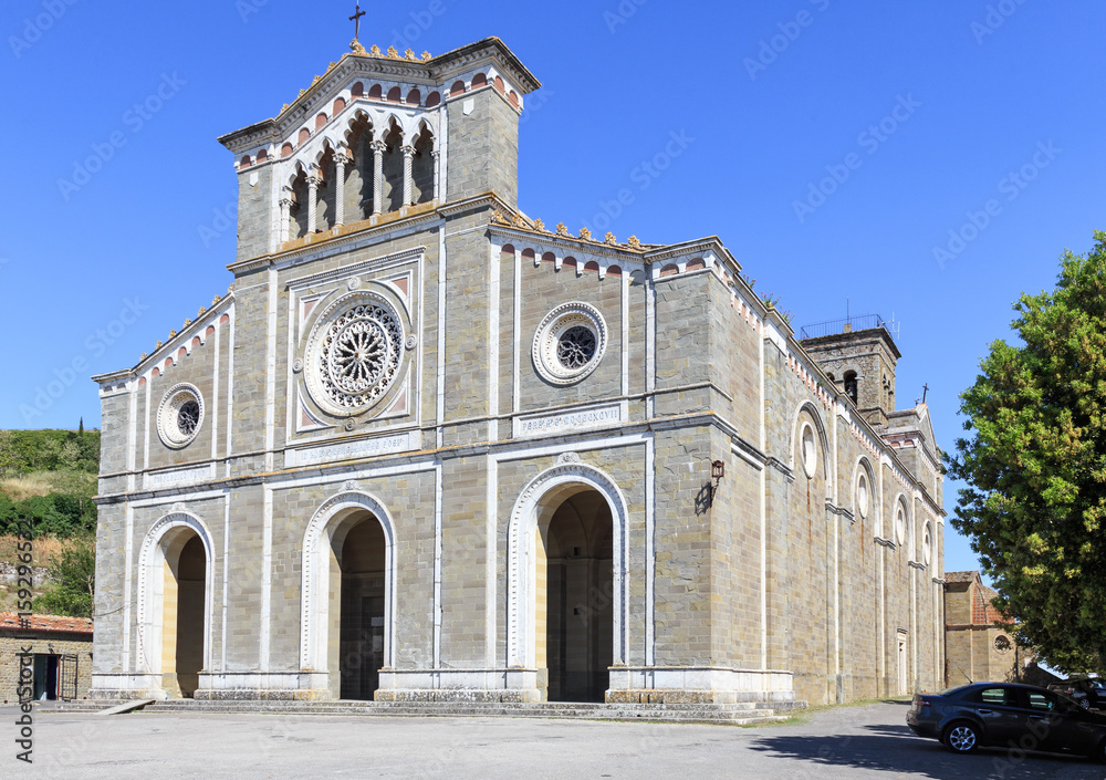 Cortona, Tuscany, Italy - Situated on a hill above   town Basilica di Santa Margherita