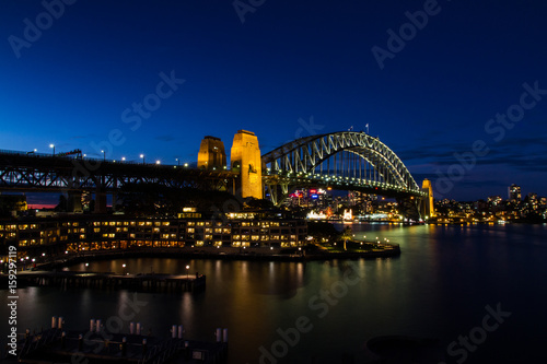Sydney harbour bridge on night time