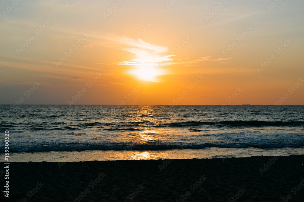 Sunset on Induruwa Beach Sri Lanka