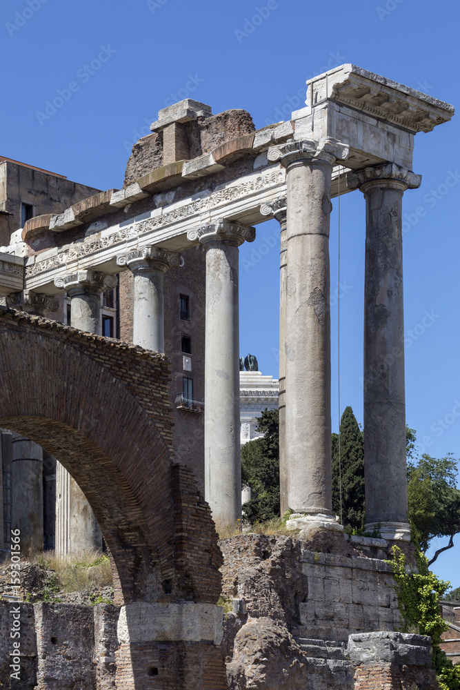 Temple of Saturn - Roman Forum - Rome - Italy Temple of Saturn - Roman Forum - Rome - Italy