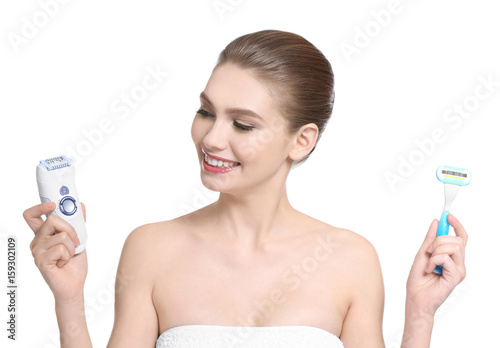 Beautiful young woman with ...