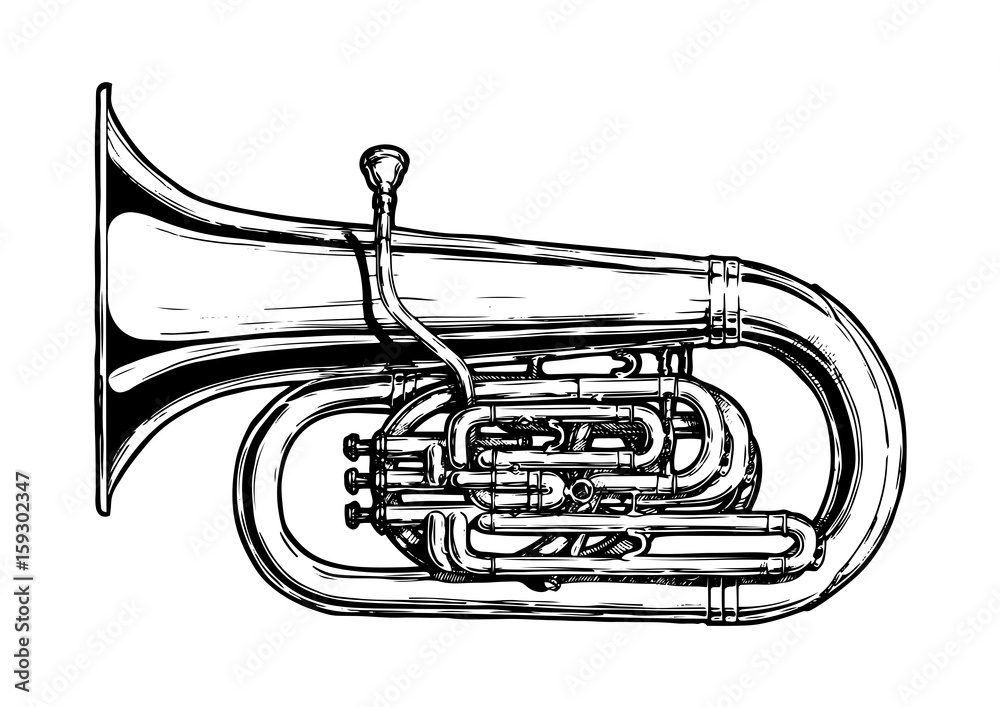 Naklejka premium illustration of tuba
