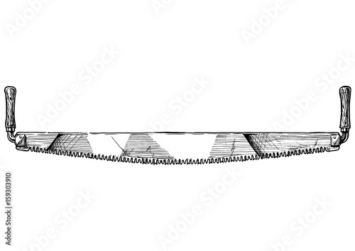 illustration of crosscut saw