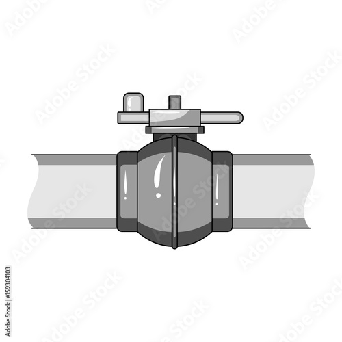 Pipeline shutter.Oil single icon in monochrome style vector symbol stock illustration .