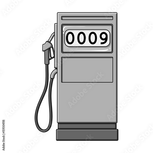 Petrol filling station.Oil single icon in monochrome style vector symbol stock illustration . photo