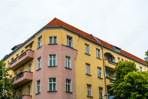 orange and yellow corner house in the heart of Berlin, friedrichshain